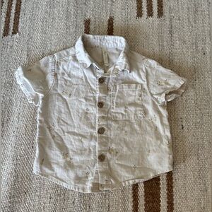 Rylee + Cru Lemon Print Button Down - 12-18M